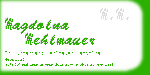 magdolna mehlmauer business card